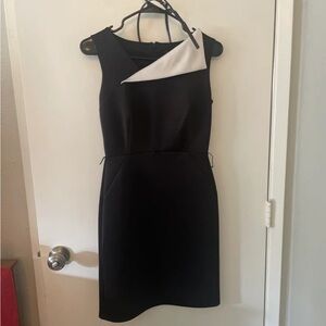 Elegant Black and White Sleeveless Dress